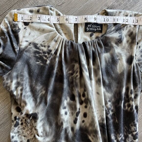 Torn By Ronny Kobo Short Sleeved Ruched Mini Dress – Size XS - Picture 7 of 7